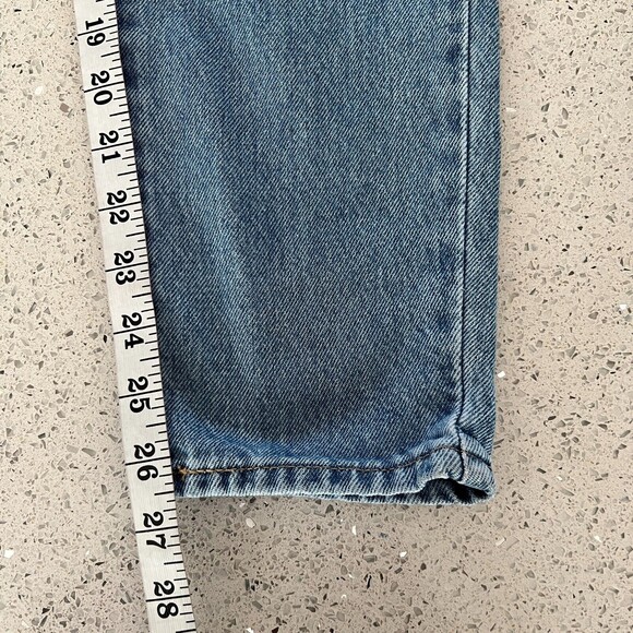 Levi's Mom Blue High-Waisted Exposed Button Front Rigid Jeans 25 - Picture 8 of 12